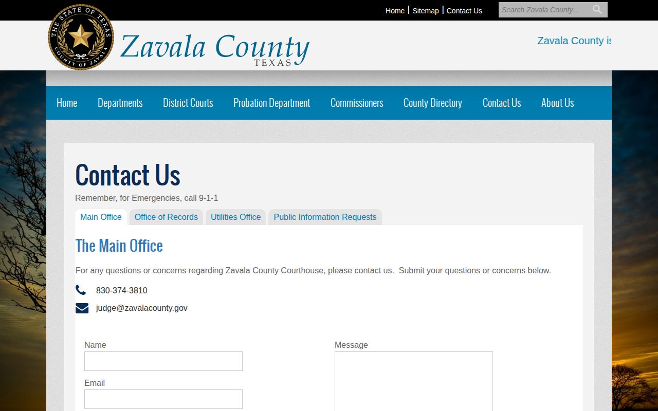 Zavala County released inmate Open Records request instructions